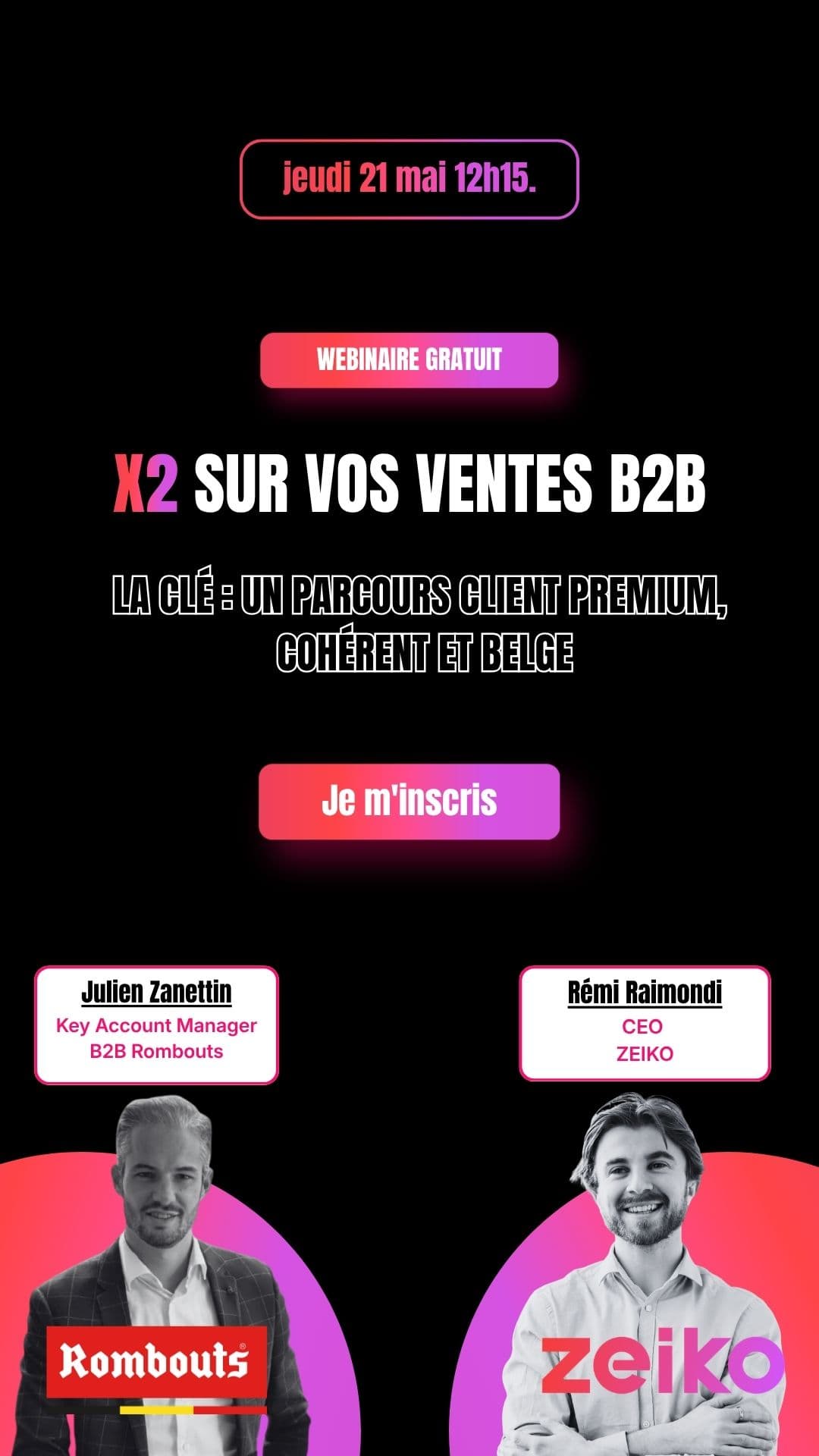 Portrait de Julien Zanettin, Key Account Manager B2B chez Rombouts.